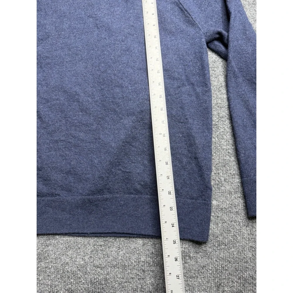 Banana Republic Pullover Sweater XL Blue Crewneck Cotton Italian Merino Wool